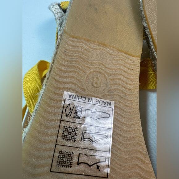 Soludos | Lauren Espadrilles Plaid Marigold Ankle Wrap Ties Jute NWOB - Picture 10 of 10